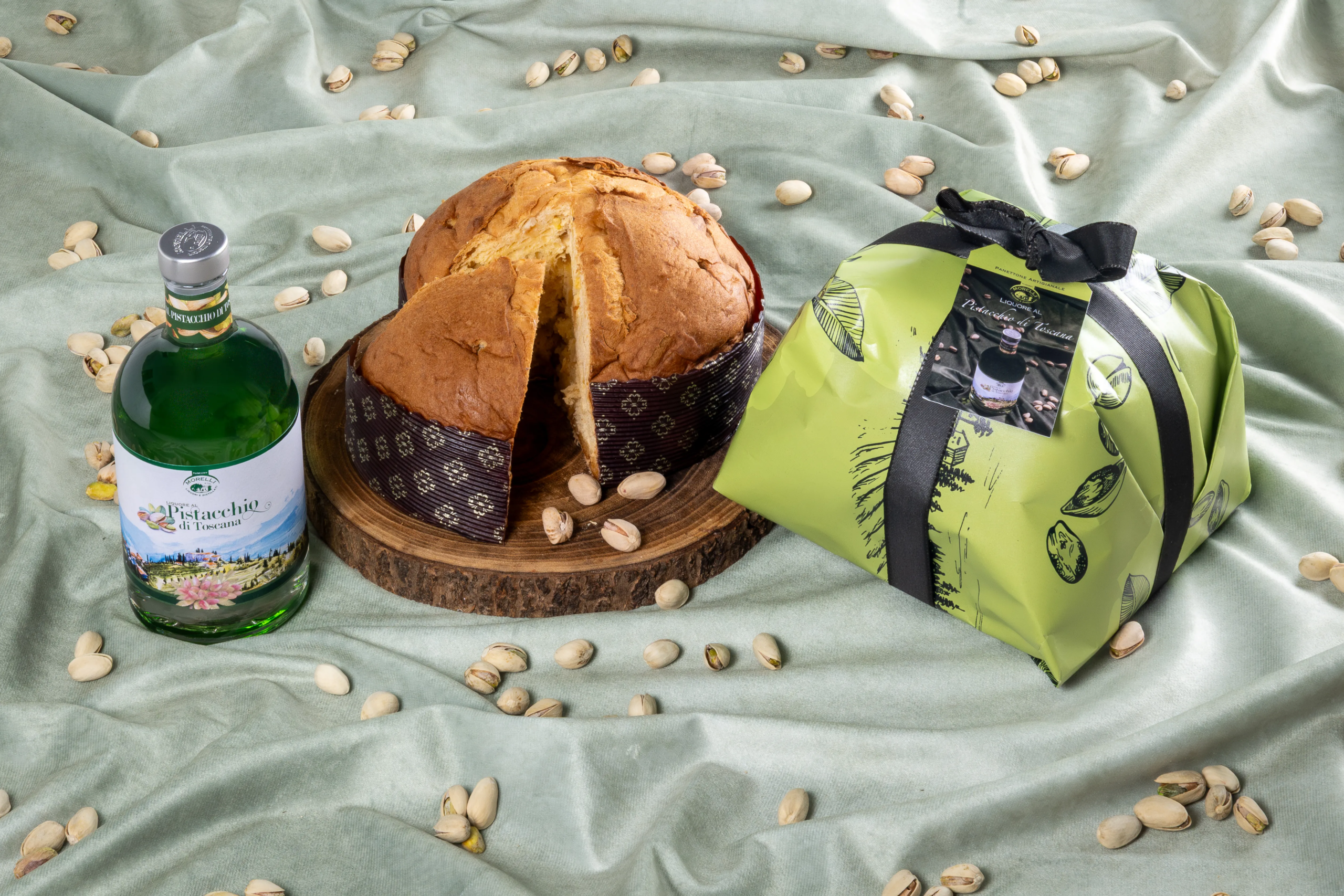 Panettone al liquore al pistacchio di Toscana